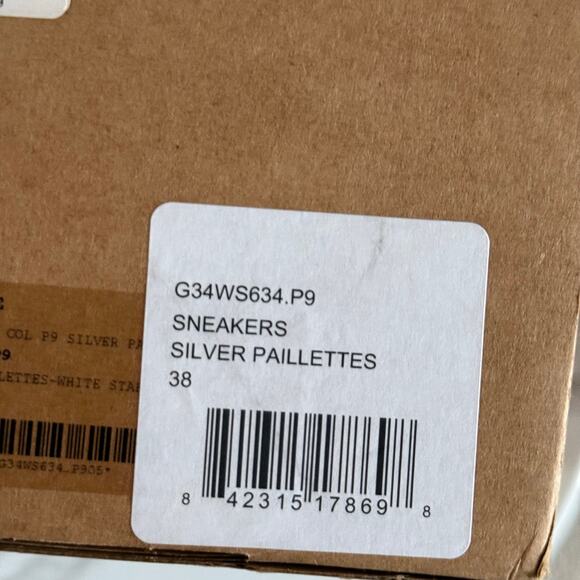 Golden Goose Mid Star Sneakers Shoes Silver Blue Size 38 - Picture 3 of 13